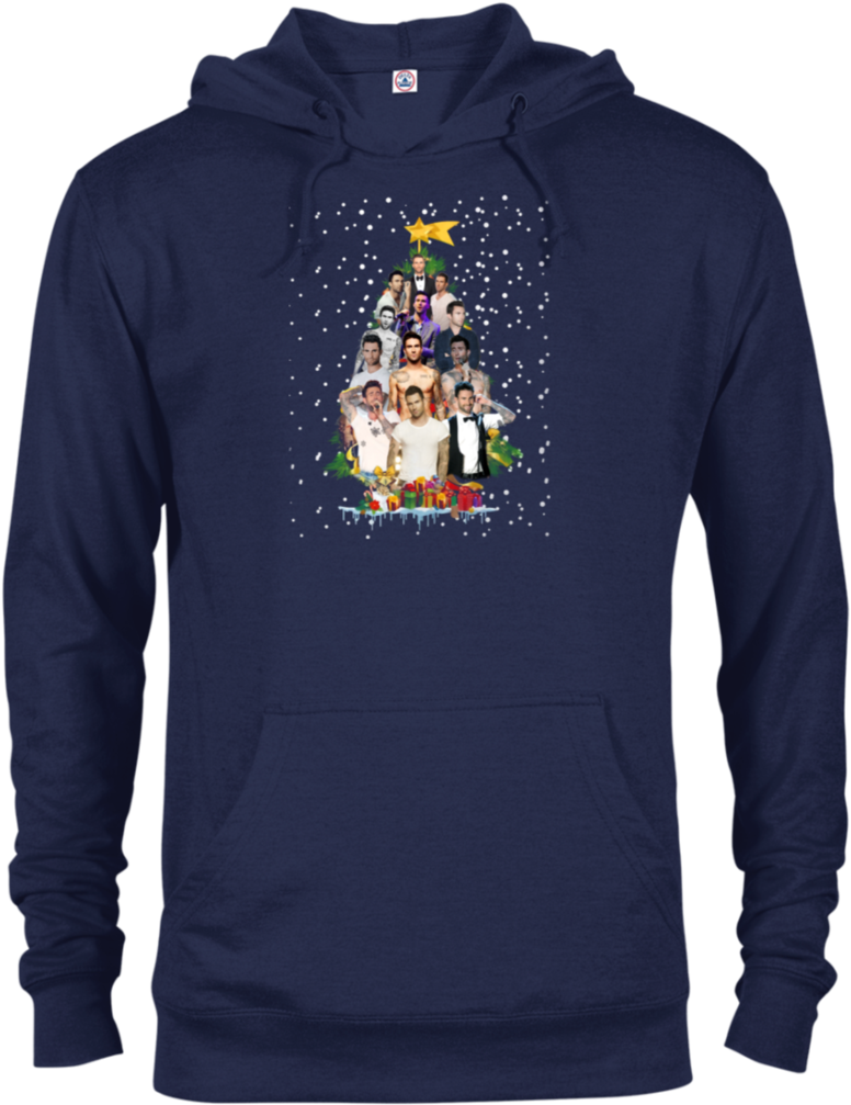Adam Levine Christmas Tree Shirt - Got Apparel Adult Unisex French Terry Hoodie Halloween (1024x1024), Png Download