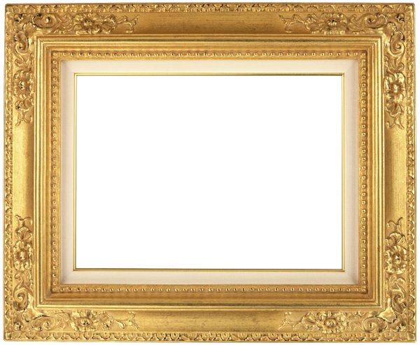 Рамка Для Картины, Винтажная Рамка, Picture Frame, - Gold Picture Frame Illustration (600x493), Png Download