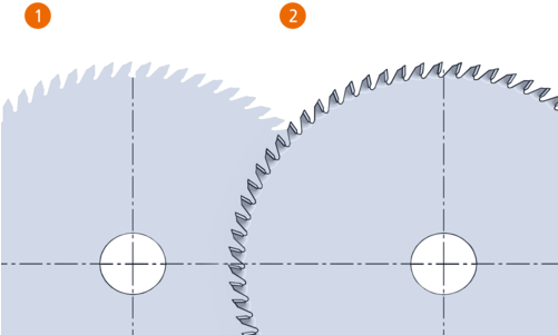 Prepared Blade With Tooth Pocket /// - Диск За Циркуляр 210 Мм (500x312), Png Download