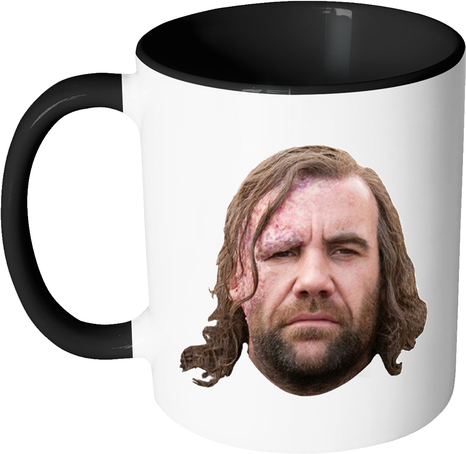 Ron Swanson Mean Mug Coffee Png Adam Levine Mug - Hound Game Of Thrones (1024x1024), Png Download