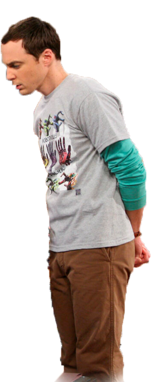 Sheldon Cooper Png - Big Bang Theory (612x1314), Png Download