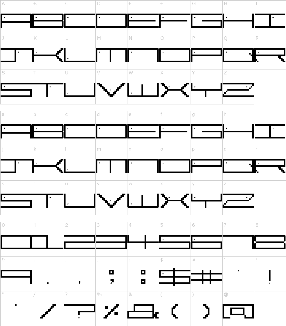 Pixel Star Font - Font (1000x1150), Png Download