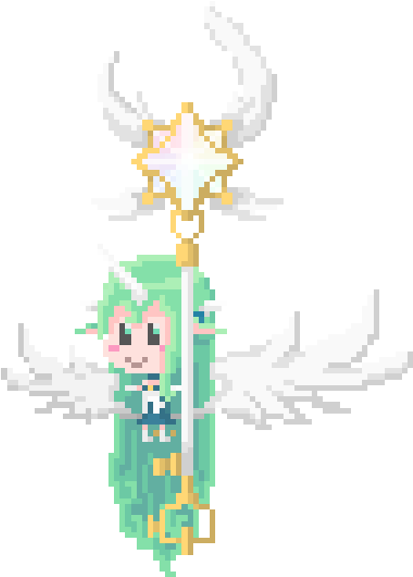 Pixel Art Of Star Guardian Soraka From - Soraka Star Guardian Pixel (500x750), Png Download