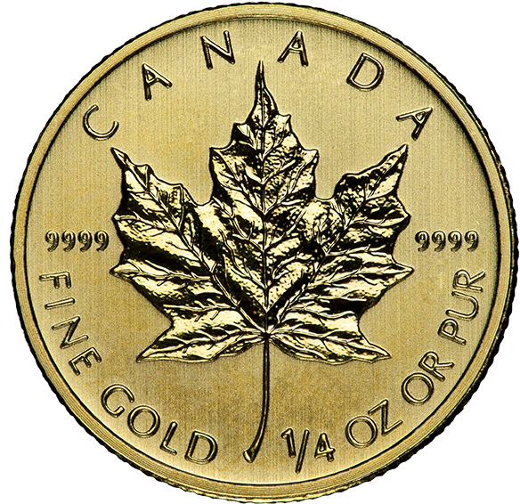 1 4 Oz Common Date Thumb - Gold Coin Coins Canada (600x600), Png Download