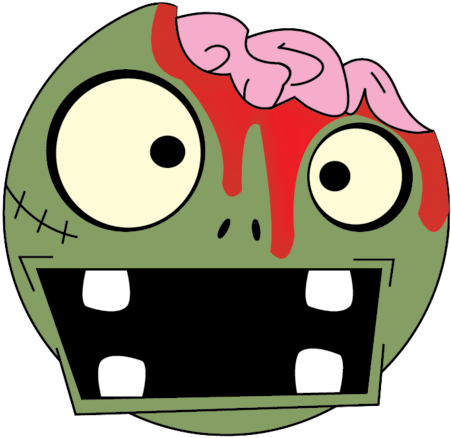 Active Zombie Activezombie Twitter - Cartoon Zombie Head Png (500x468), Png Download