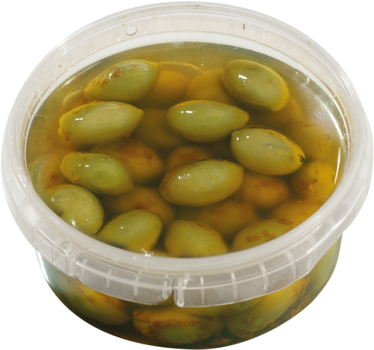 Greek Olives Whole With Chili - Broad Bean (555x994), Png Download