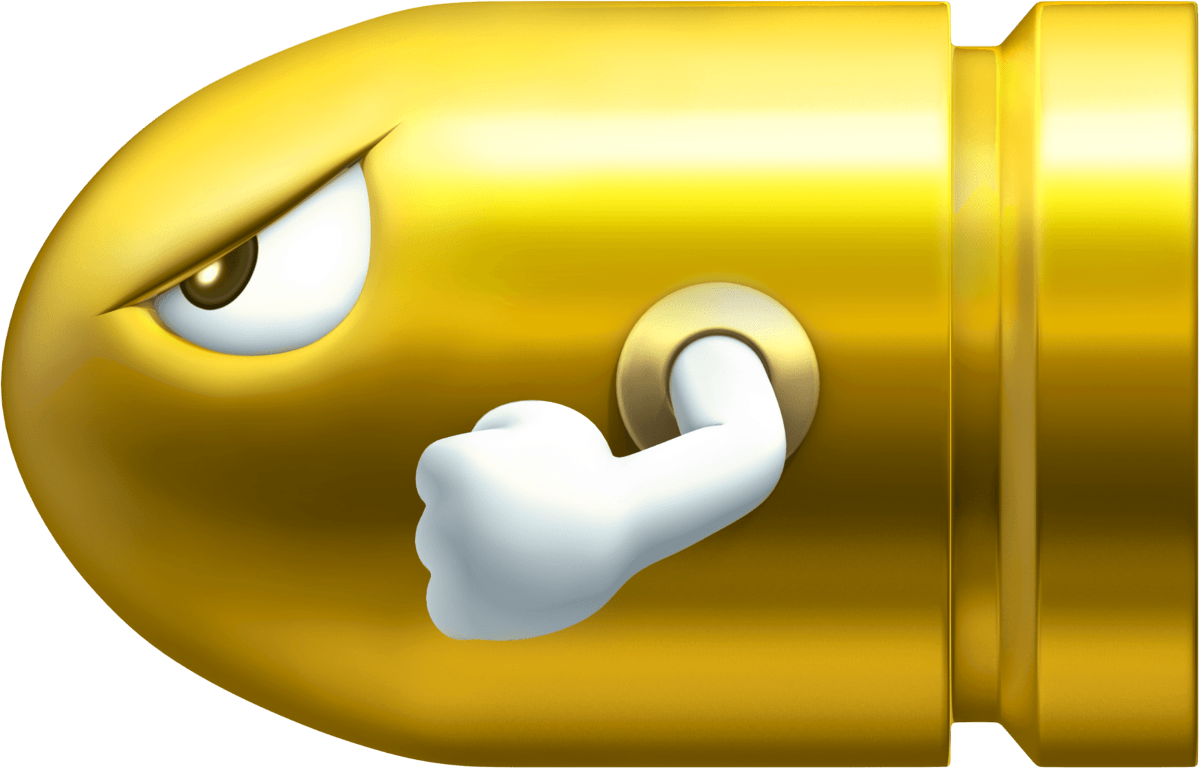 Super Mario Land - Mario Gold Bullet Bill (1742x1116), Png Download