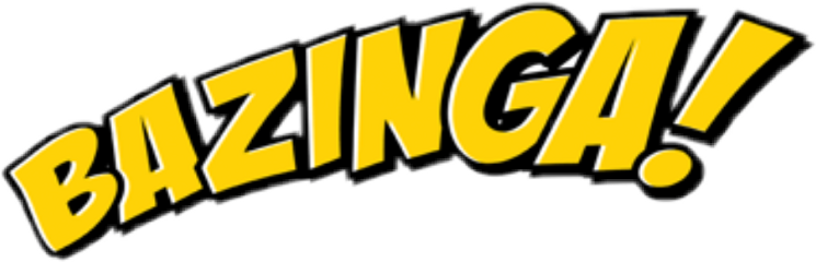 Bazinga Sheldon Sheldoncooper Bigbangtheory Freetoedit - Sheldon Cooper (745x240), Png Download