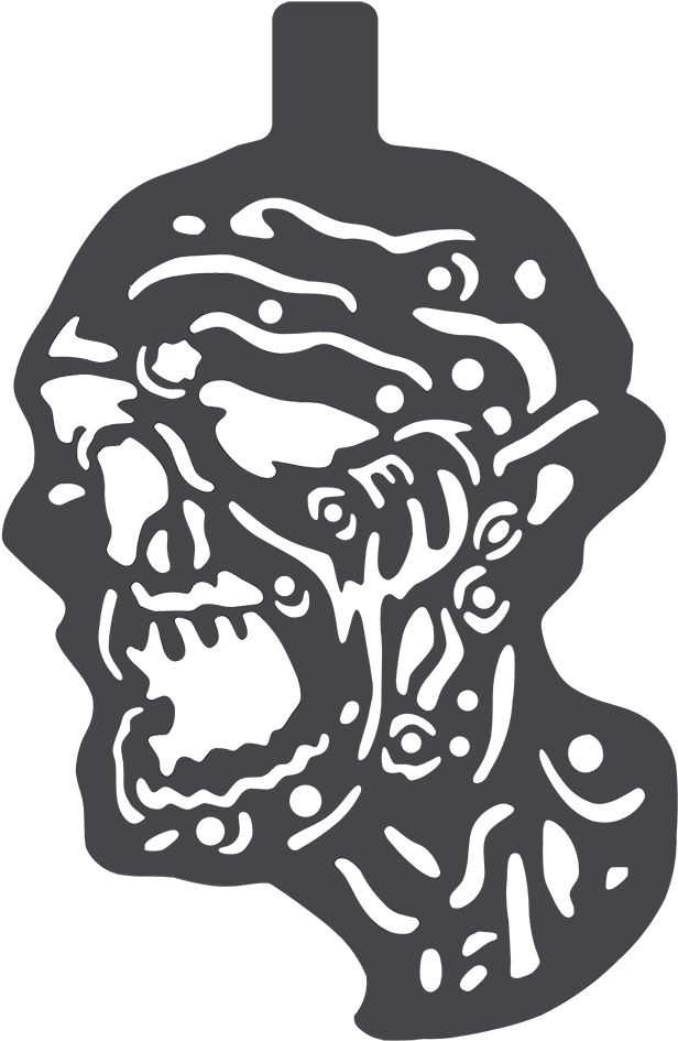 Zombie Head Stencil - Zombie Stencil (1000x1000), Png Download