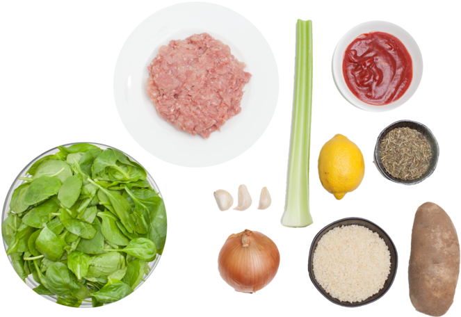 Turkey Meatloaf With Roasted Potatoes And Spinach - Meatloaf (700x467), Png Download