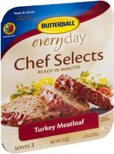 Butterball Everyday Chef Selects Turkey Meatloaf - (600x600), Png Download