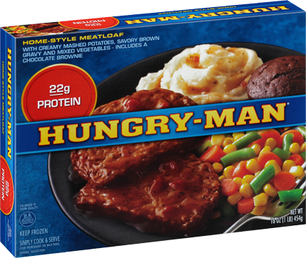Home-style Meatloaf - Hungry Man Meatloaf (429x362), Png Download
