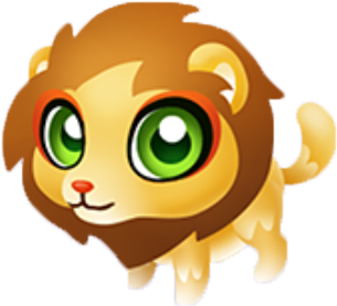 Scaredy Lion Baby - Fantasy Forest Story Cats (348x348), Png Download