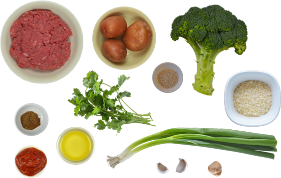 Chili Glazed Meatloaf Ingredients - Broccoli (570x380), Png Download
