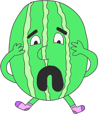 Watermelon Willy Messages Sticker-5 (408x408), Png Download