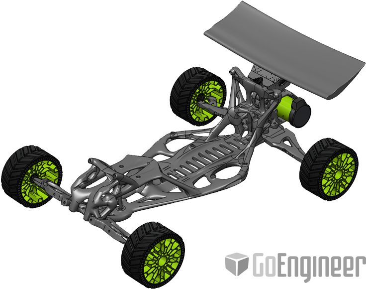 3d Printing Roadshow - 3d Printed Rc Car Frame (746x583), Png Download