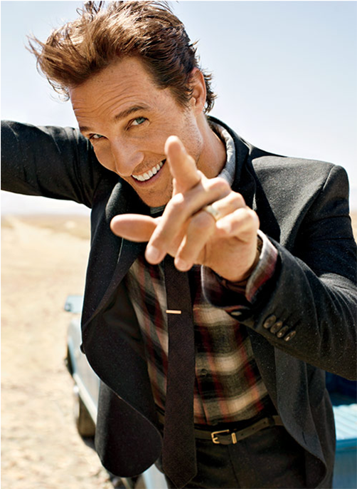 Matthew Mcconaughey - Gq Flannel Shirts (1000x685), Png Download