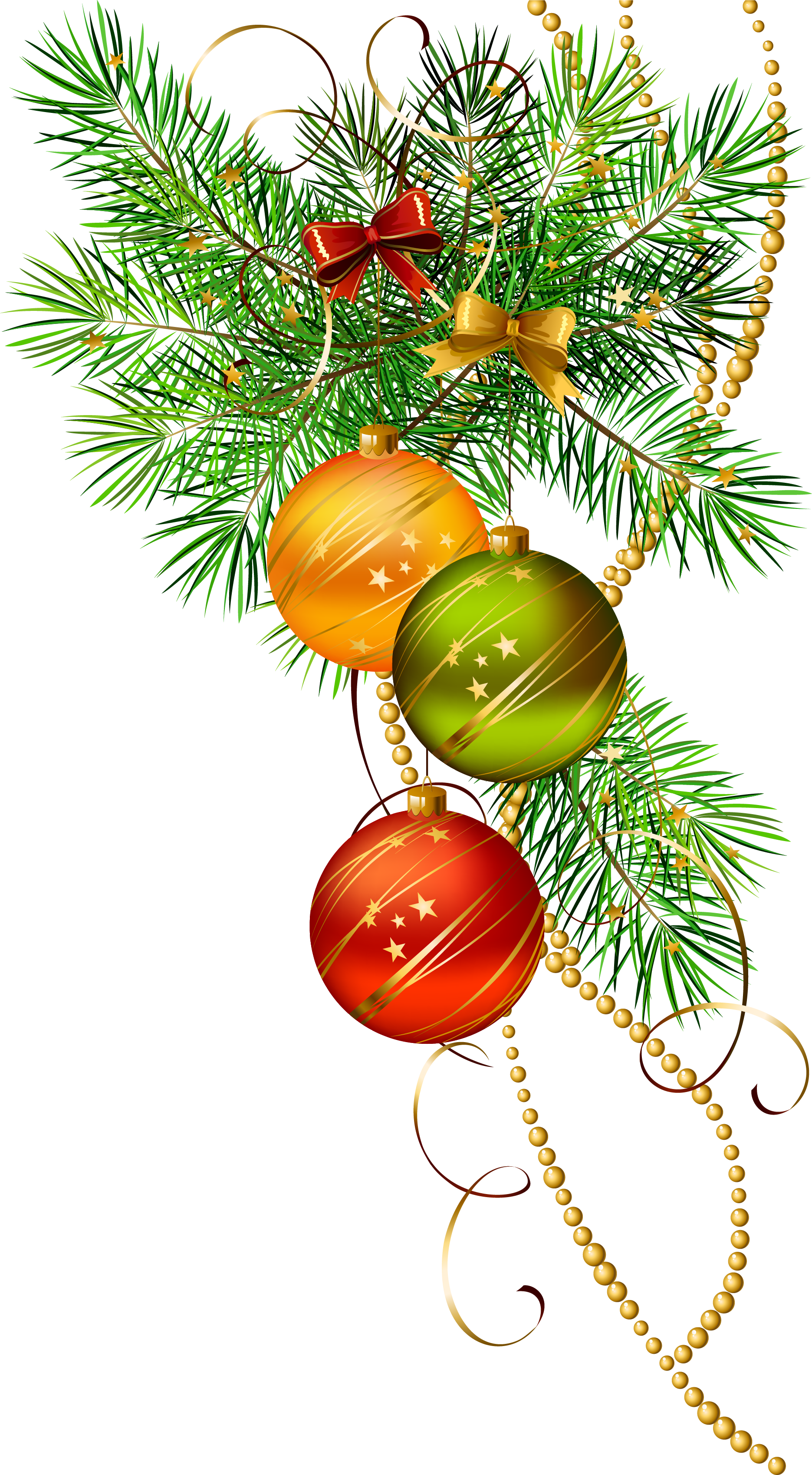 Christmas Balls Clipart (1871x3397), Png Download