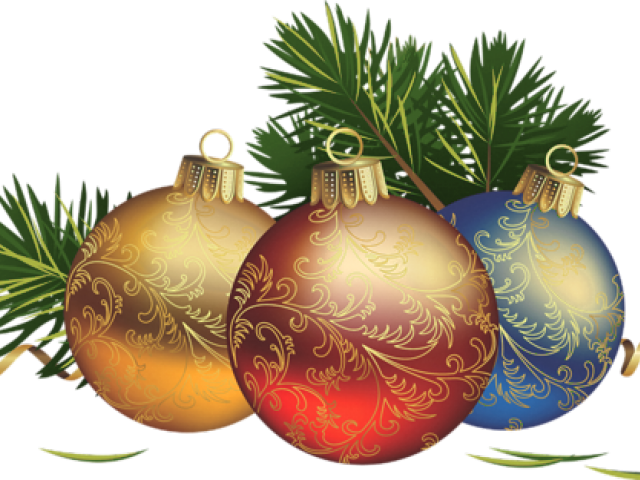 Christmas Ornament Clipart Corner Border - Christmas Day (640x480), Png Download