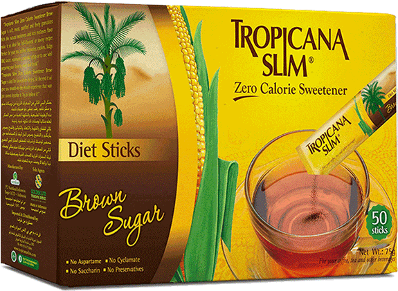 Tropicana Slim Zero Calorie Sweetener Brown Sugar - Tropicana Slim (574x810), Png Download