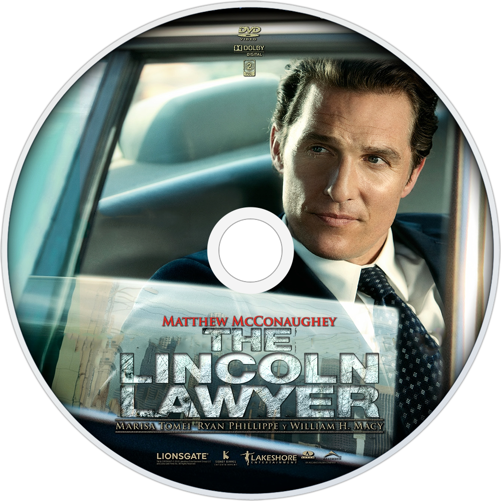 The Lincoln Lawyer Dvd Disc Image - Lincoln Lawyer 2011 (1000x1000), Png Download