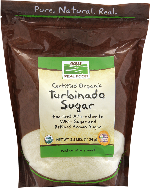 Turbinado Sugar, Organic - Erythritol Now Foods 2.5 Lbs (620x777), Png Download