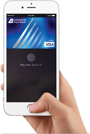 A Hand Holding A Smart Phone With A Picture Of A Blue - No Mobile Wallet (300x444), Png Download