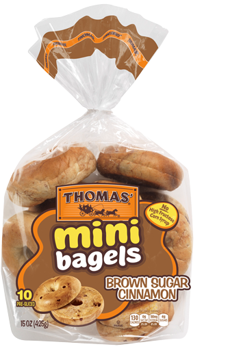 Thomas Brown Sugar Cinnamon Mini Bagels Product - Mini Bagels Thomas Raisin (515x515), Png Download