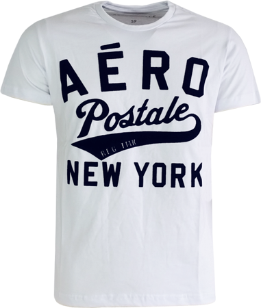 Camiseta Aéropostale Masculina Branca - Aeropostale Camisa (381x450), Png Download
