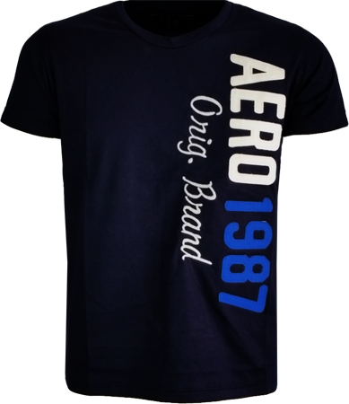 Camiseta Aéropostale Masculina Azul Marinho - T-shirt (389x450), Png Download