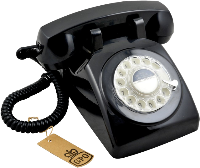 Gpo 1970s Rotary Telephone 1950-tn - Protelx Gpo 1970's Classic Retro Dial Phone - Black (800x800), Png Download