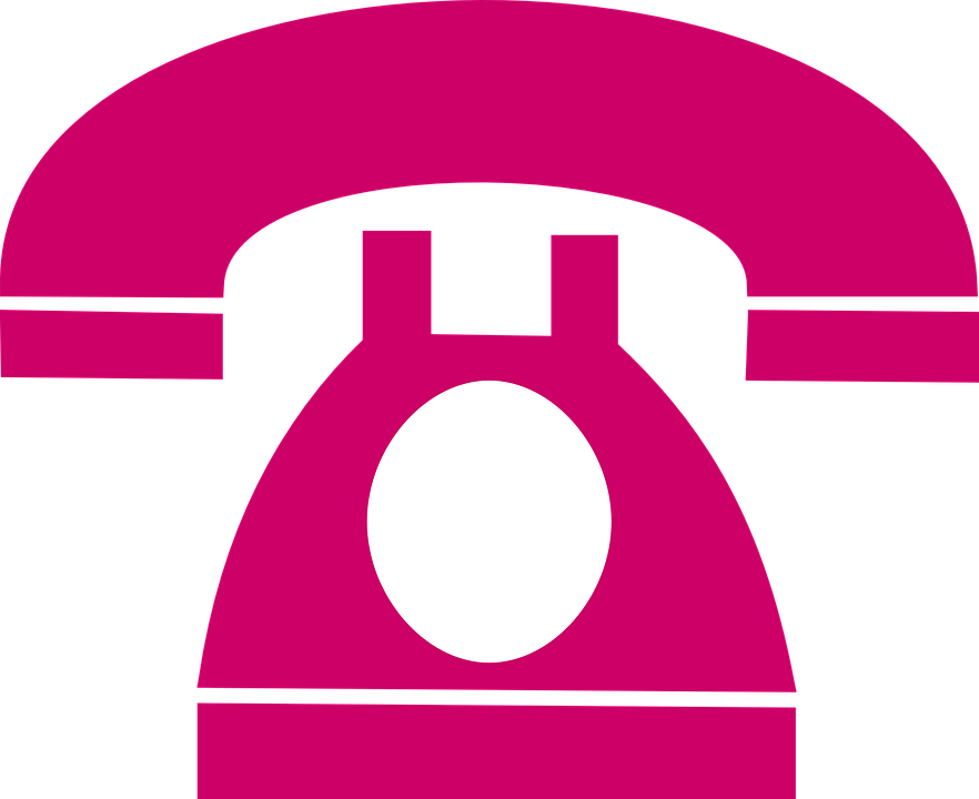 Phone Symbol Pink Png (600x490), Png Download