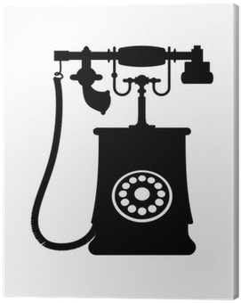 Illustration Of A Vintage Rotary Dial Telephone Canvas (400x400), Png Download