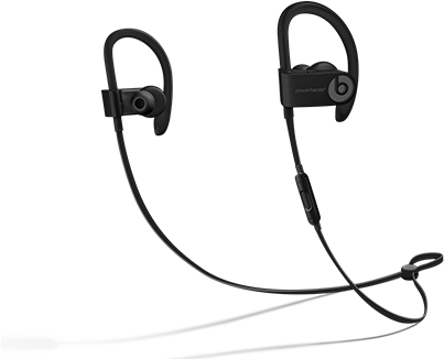 Powerbeats3 Wireless Headphones - Beats Powerbeats3 Wireless Earphones Black (480x340), Png Download