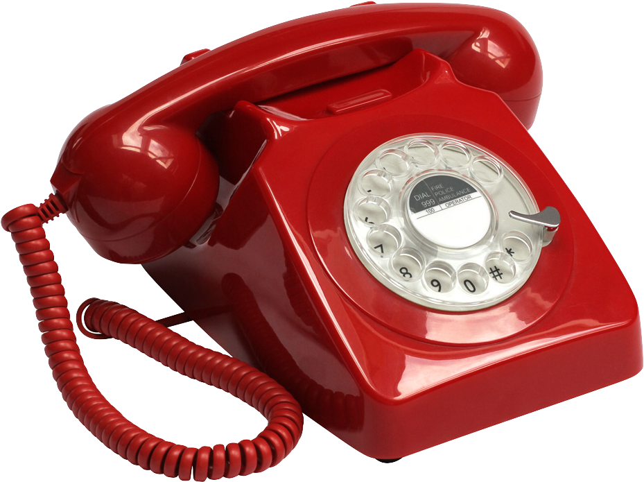 Gpo 746 Rotary 03 B - Gpo 746 Rotary Telephone - Red (937x700), Png Download