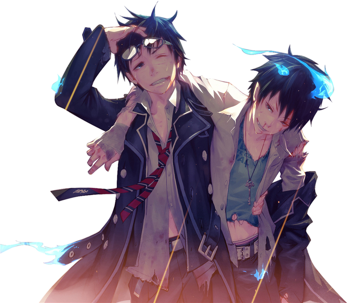 Yukio Okumura - Ao No Exorcist Render (1584x1080), Png Download