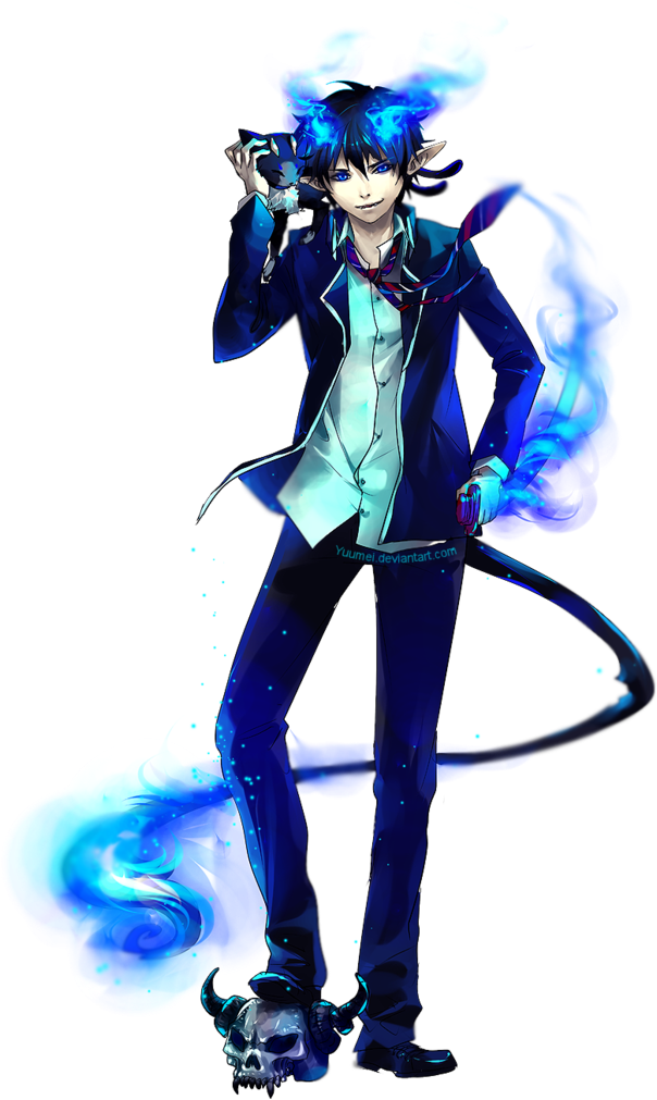 Blue Exorcist Art - Rin Blue Exorcist (774x1032), Png Download