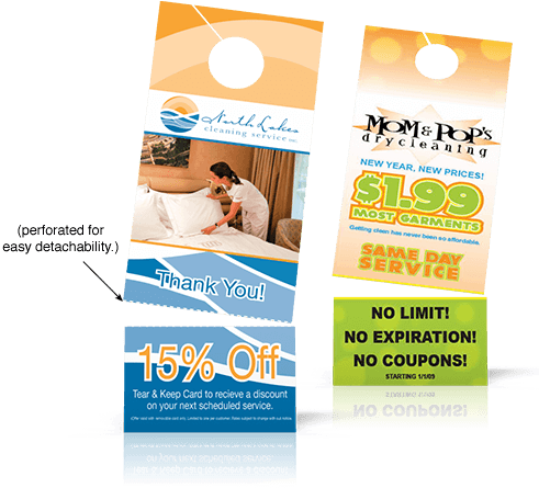 Rip Business Card Templates Door Hanger With Rip Card - Tear Off Door Hangers (500x465), Png Download