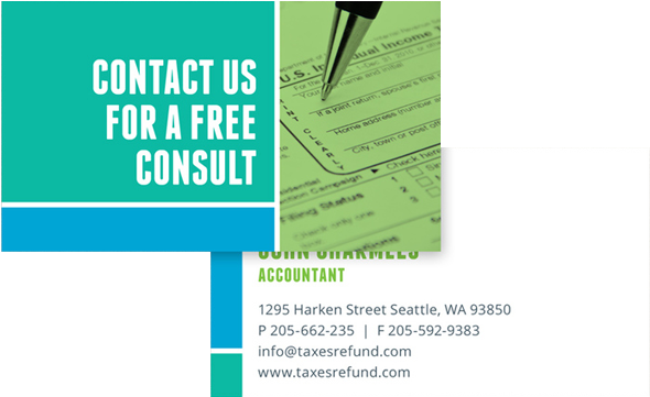 Maximum Tax Refund Business Card Template - Tax Refund (600x600), Png Download