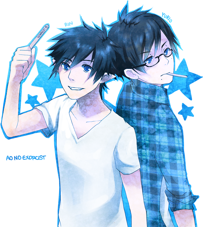 Picture - Exorcist Rin Y Yukio (711x780), Png Download