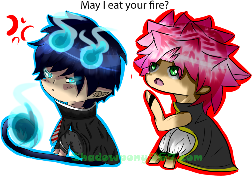 Natsu Vs Rin Okumura (1024x656), Png Download