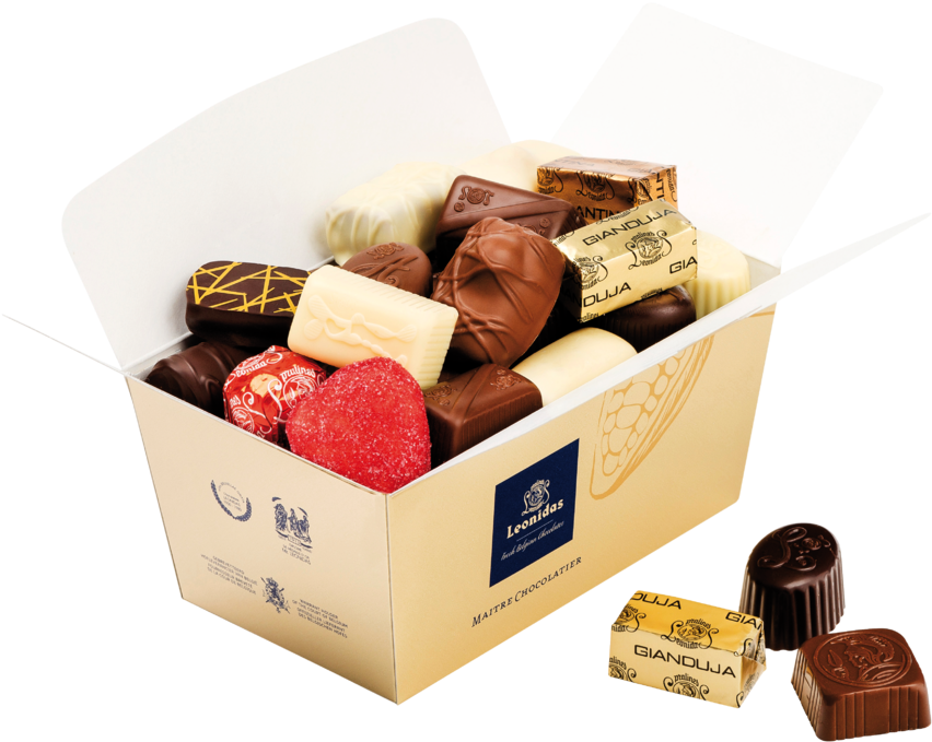 Leonidas, 250g Chocolats Leonidas En Ballotin Emballage - Chocolates Delivered Uk (999x815), Png Download