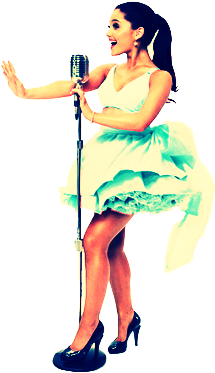 Online Singing Lessons - Ariana Grande Sing Png (383x399), Png Download