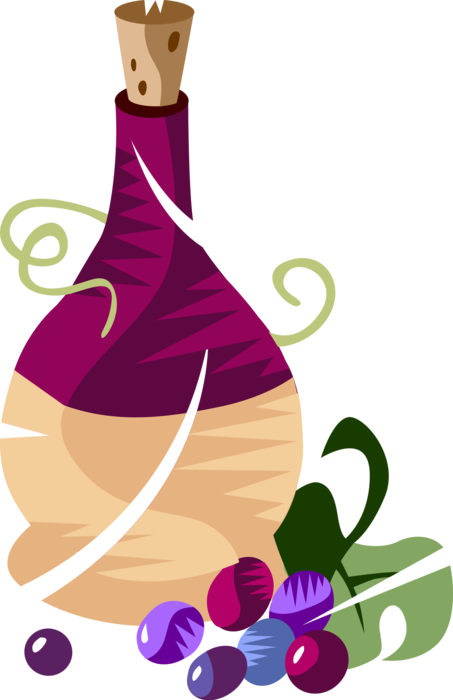 Vector Illustration Of Italian Chianti Wine Bottle - Chianti Docg (453x700), Png Download