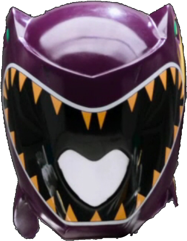 Purple Dino Charge Ranger Helmet - Purple Power Ranger Helmet (639x834), Png Download