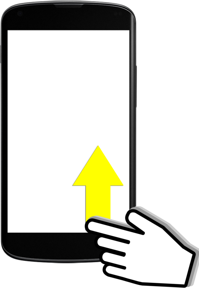 #5 Swiping Up - Mobile Phone (640x1024), Png Download