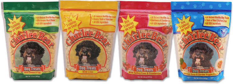 Charlee Bear Dog Treats Original Flavors - Charlee Bear Dog Treats - Turkey Liver And Cranberries (750x271), Png Download