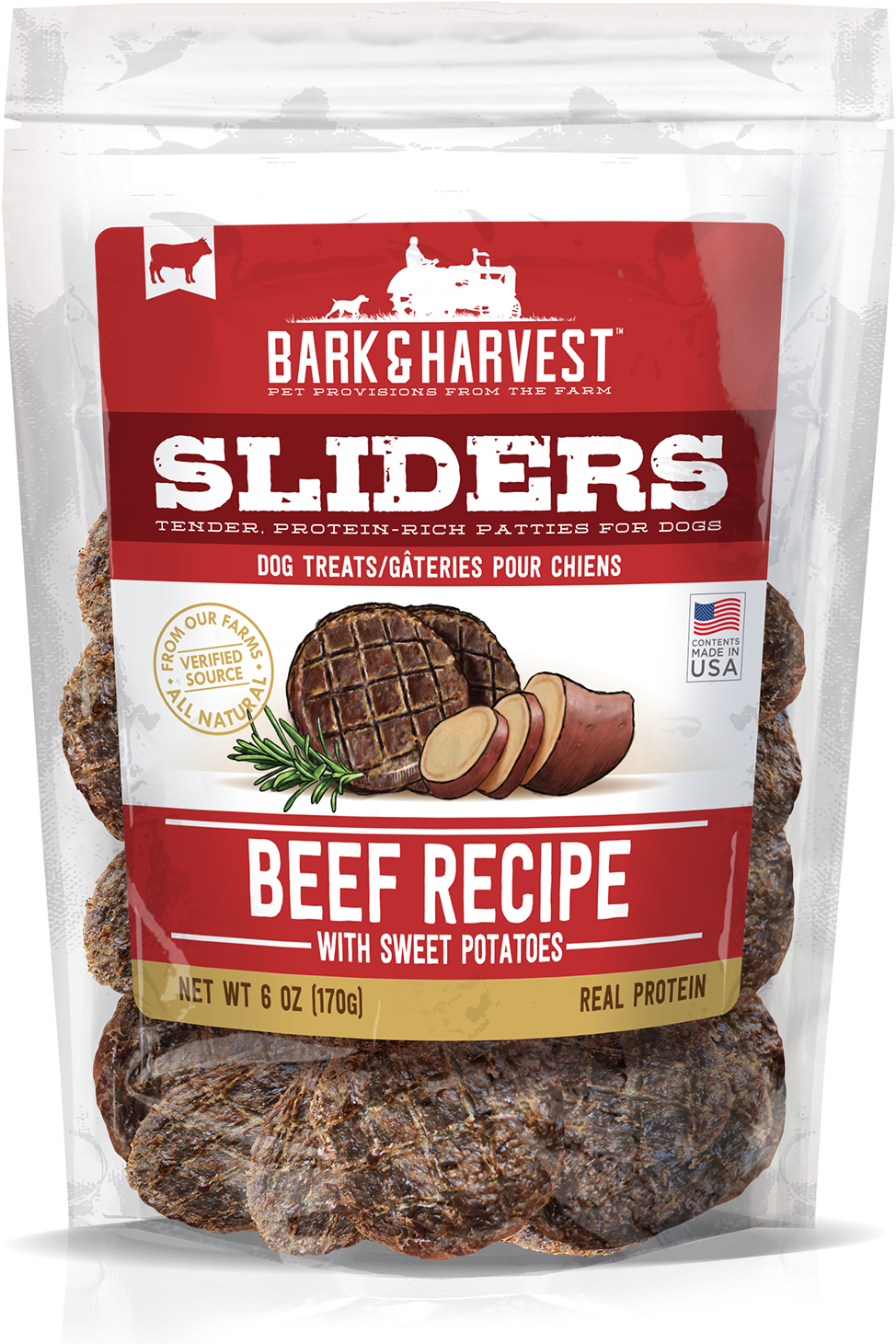 Bark And Harvest Beef Recipe Sliders 6 Oz Bag - Lamb And Mutton (1102x1500), Png Download