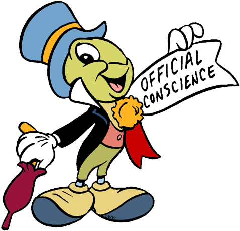 Jiminy Cricket Clipart Transparent - Jiminy Cricket Conscience (489x471), Png Download
