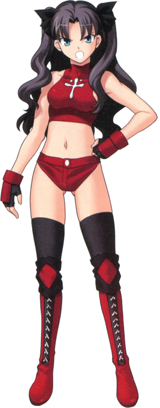 Rin Tohsaka - Rin Tohsaka Latex (322x819), Png Download